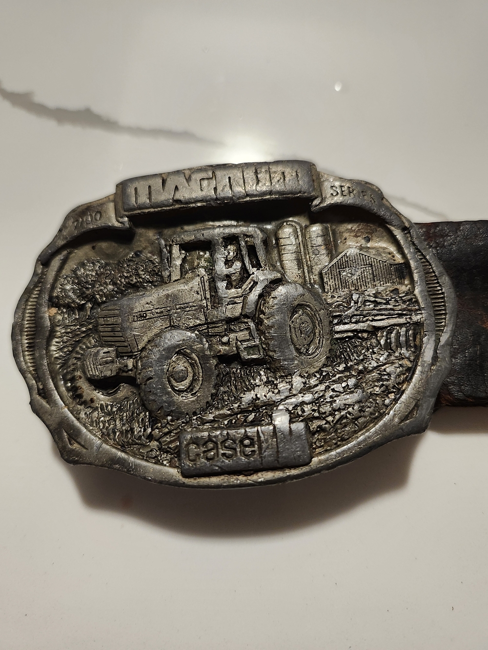 Belt Buckle Vintage 1987 Case IH Pewter 7100 Series Magnum Collectable